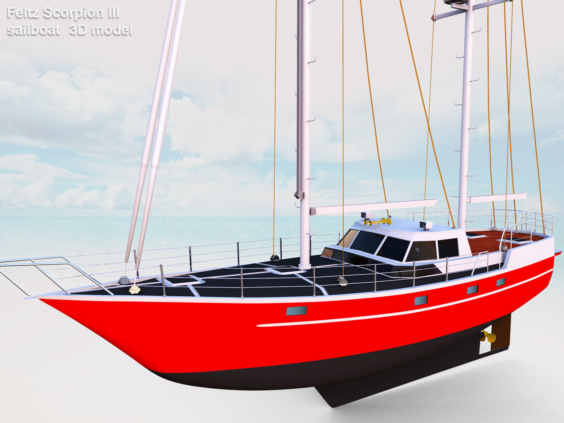 Feltz Scorpion III Sailboat  3D model_1