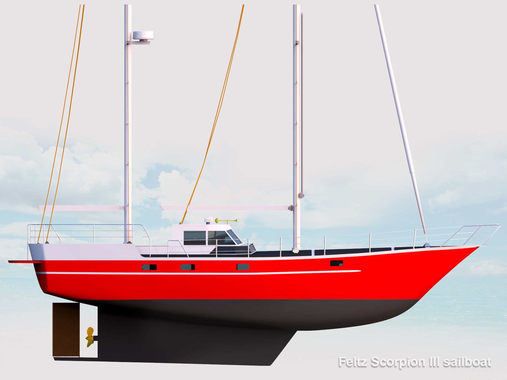 Feltz Scorpion III Sailboat  3D model_4