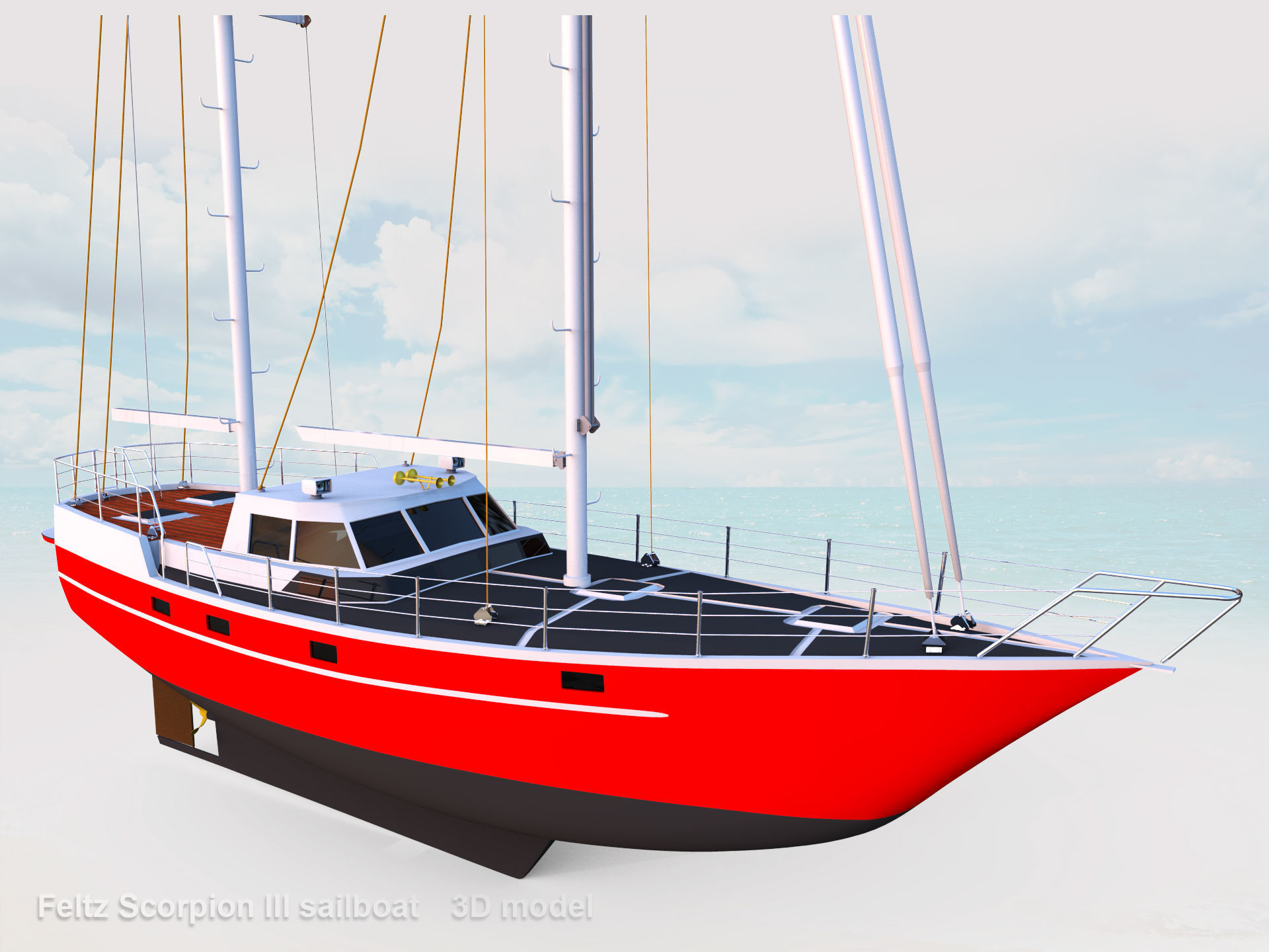 Feltz Scorpion III Sailboat  3D model_2