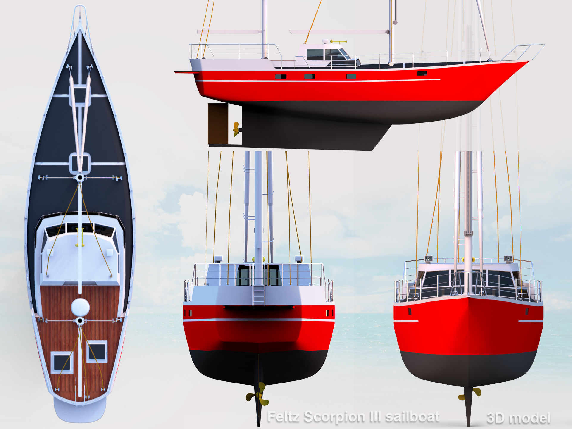 Feltz Scorpion III Sailboat  3D model_6