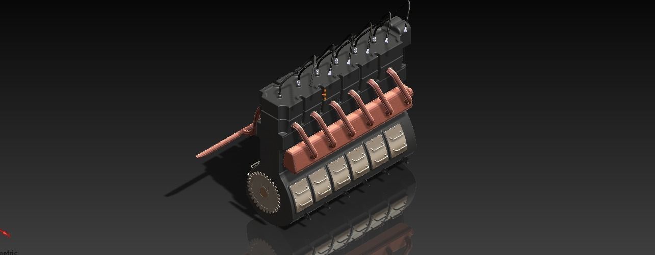 Engine solidworks Free 3D model_5