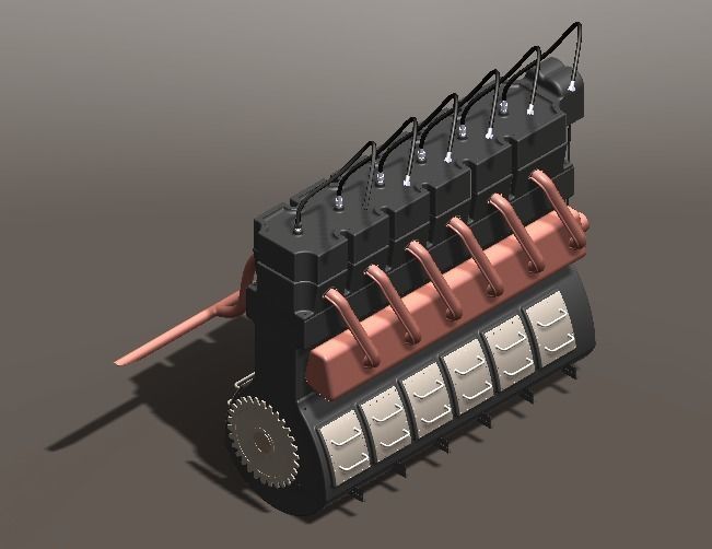 Engine solidworks Free 3D model_4