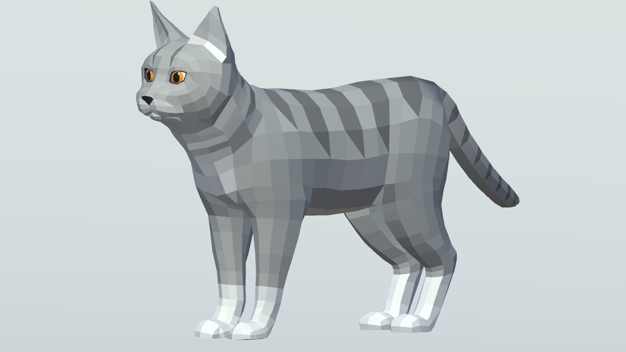 LowPoly Cats pack Low-poly 3D model_7
