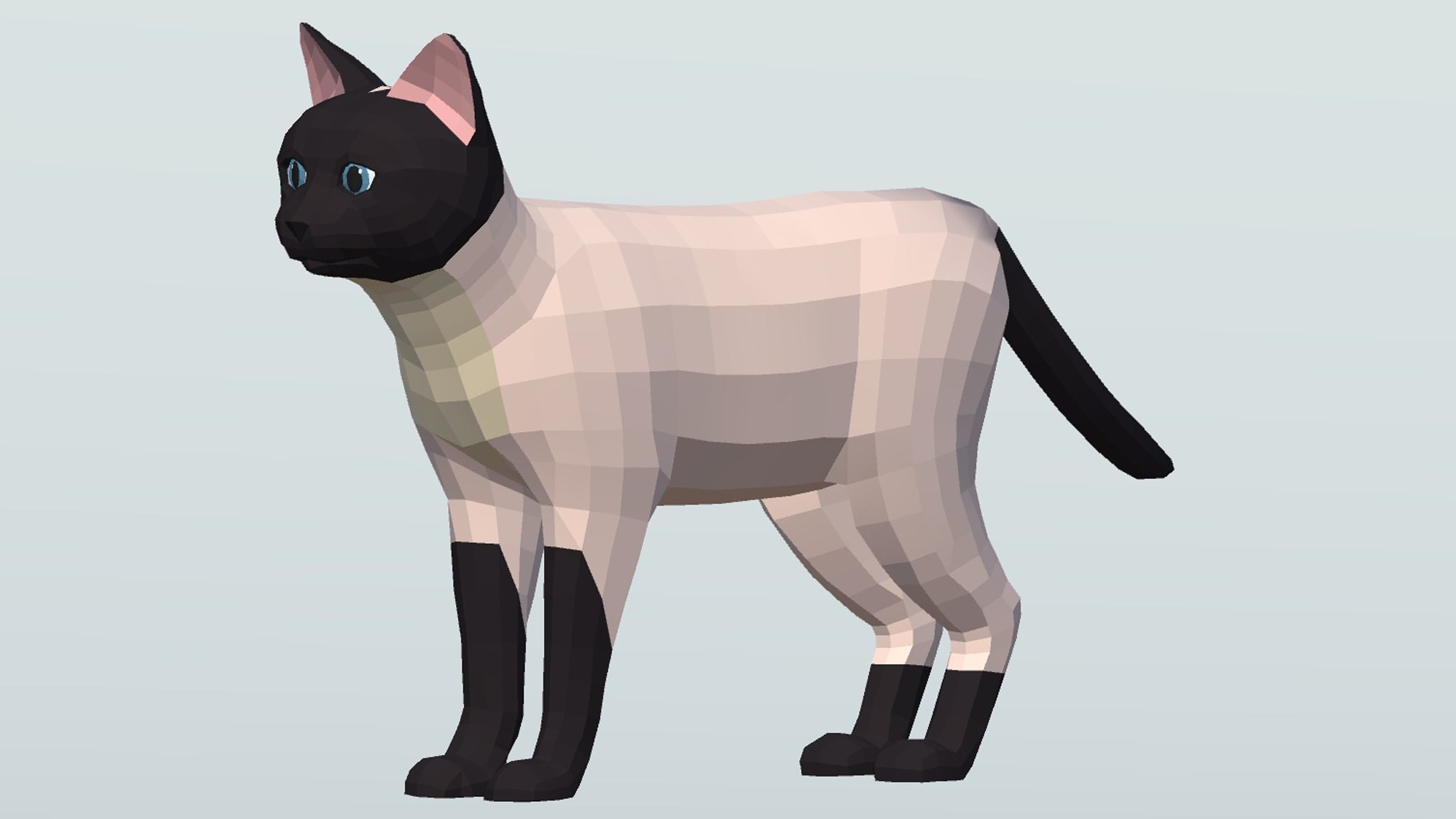 LowPoly Cats pack Low-poly 3D model_10