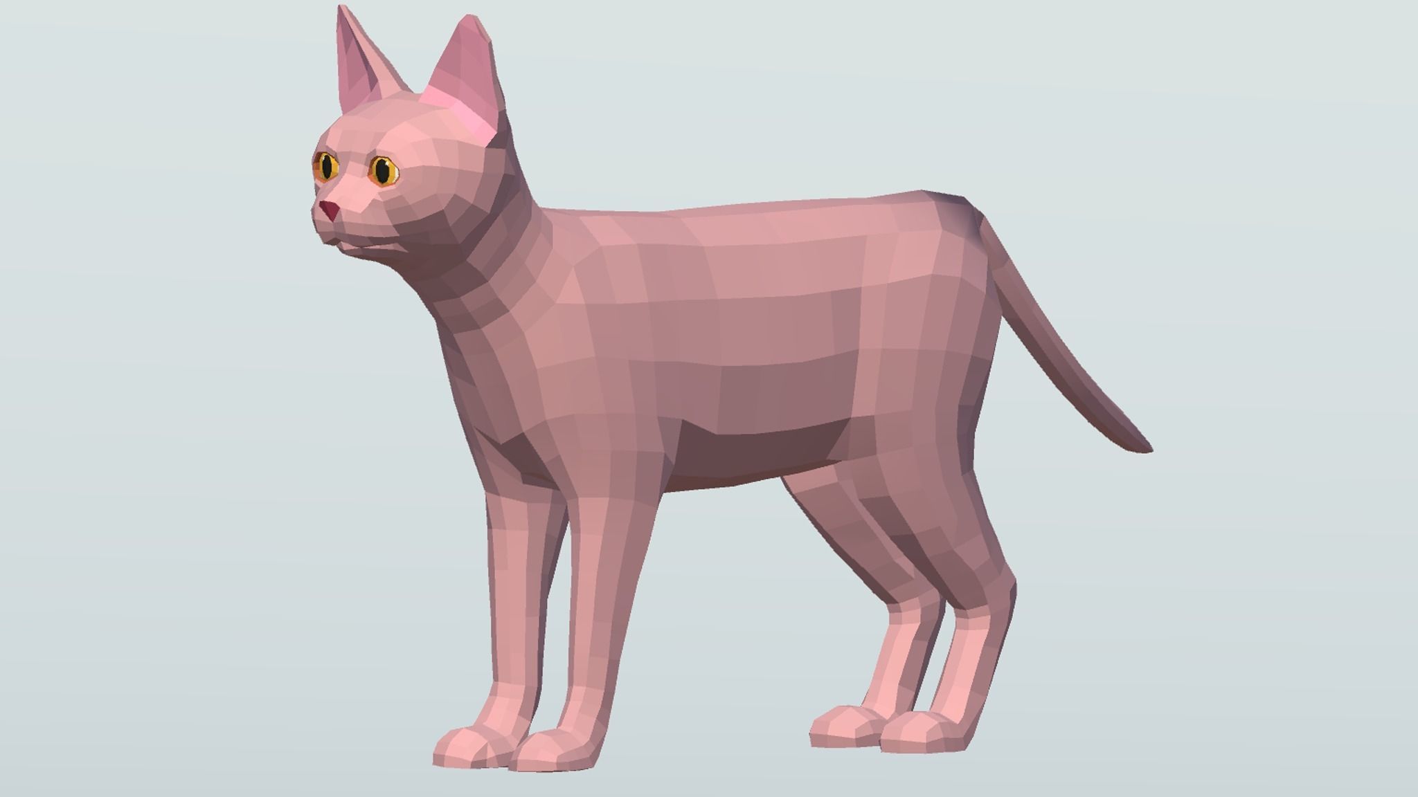 LowPoly Cats pack Low-poly 3D model_12