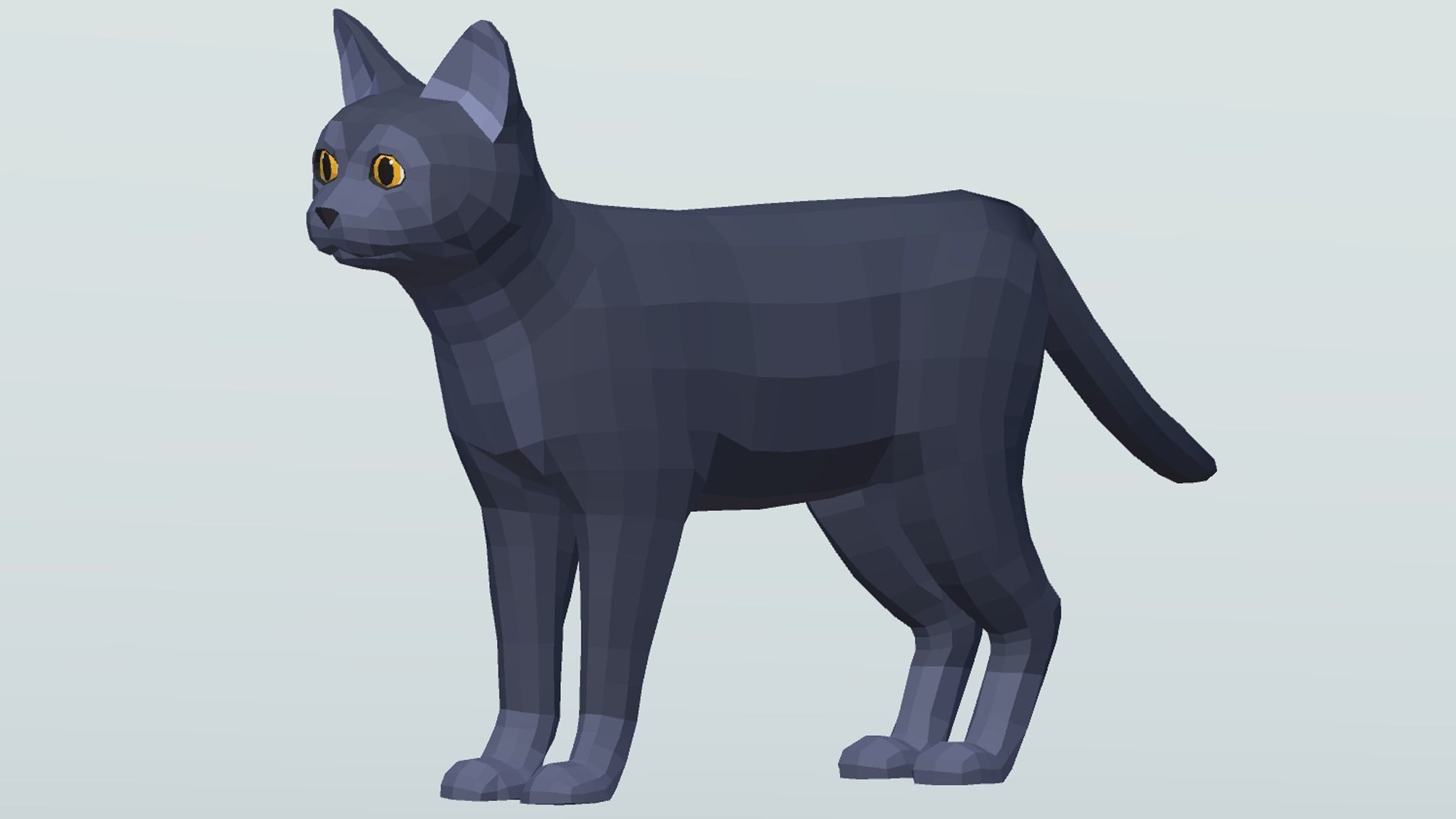 LowPoly Cats pack Low-poly 3D model_16