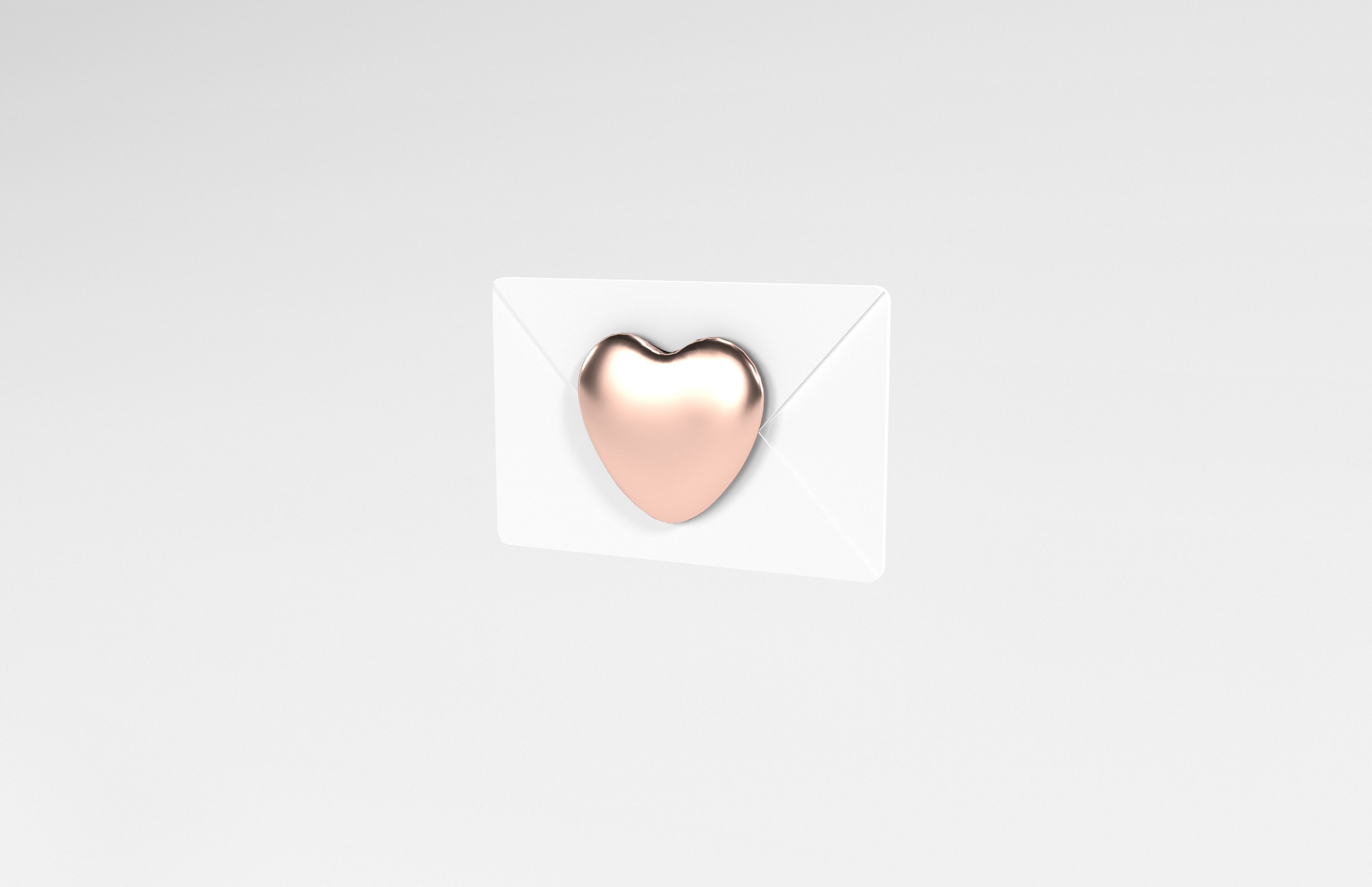 Love Letter v1 011 Low-poly 3D model_2