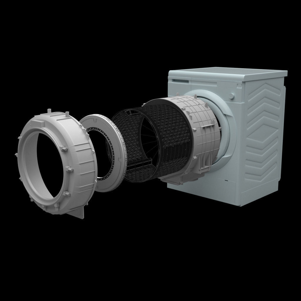 Washing Machine 3D model_4