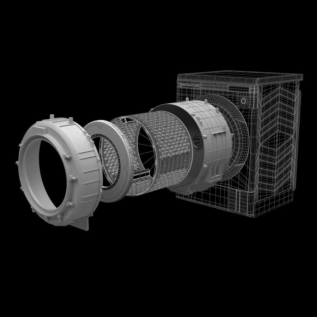 Washing Machine 3D model_2