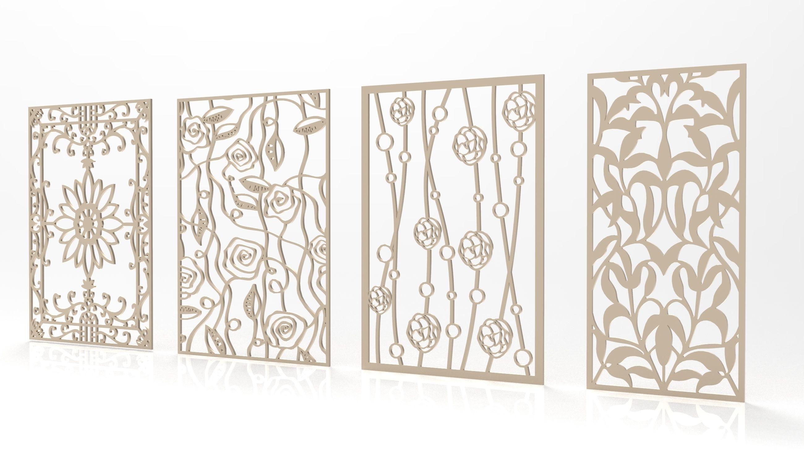 25 3D Decorative wall panels - screen SET 012 3D model_6