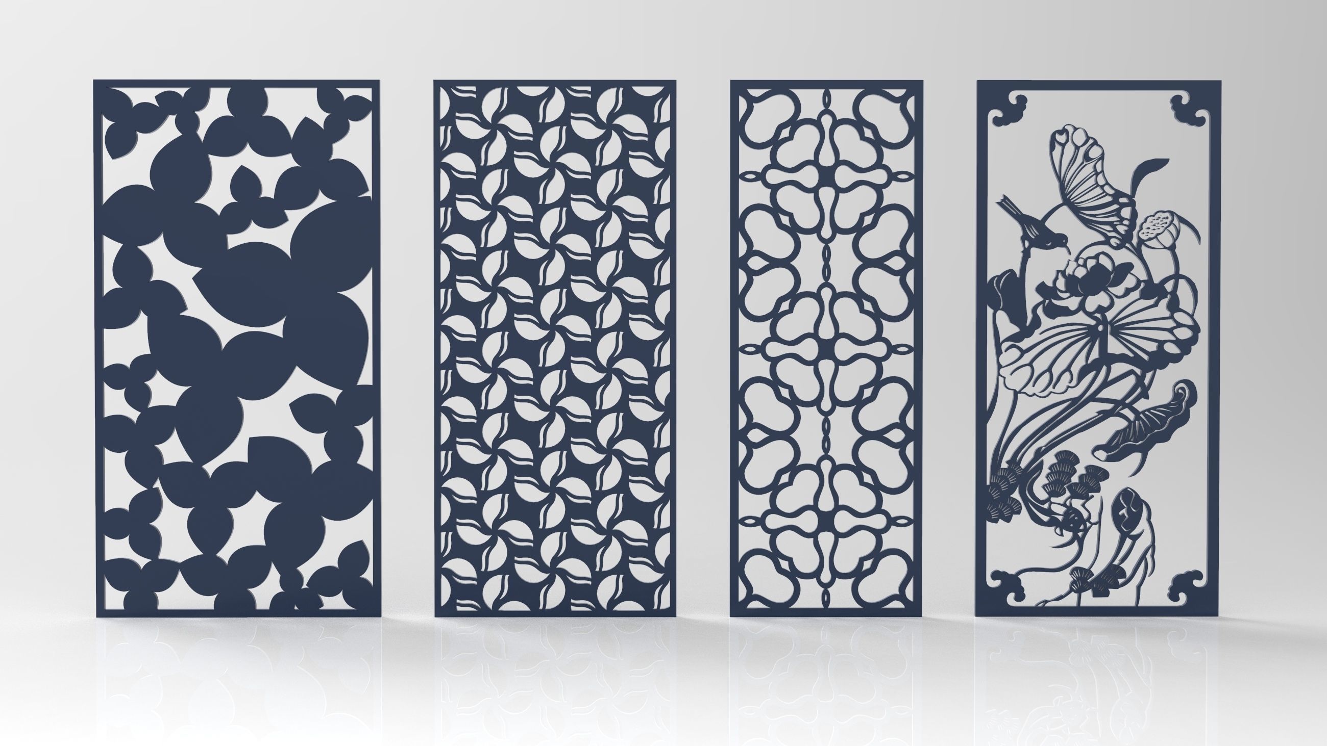 25 3D Decorative wall panels - screen SET 012 3D model_7