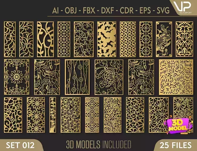 25 3D Decorative wall panels - screen SET 012