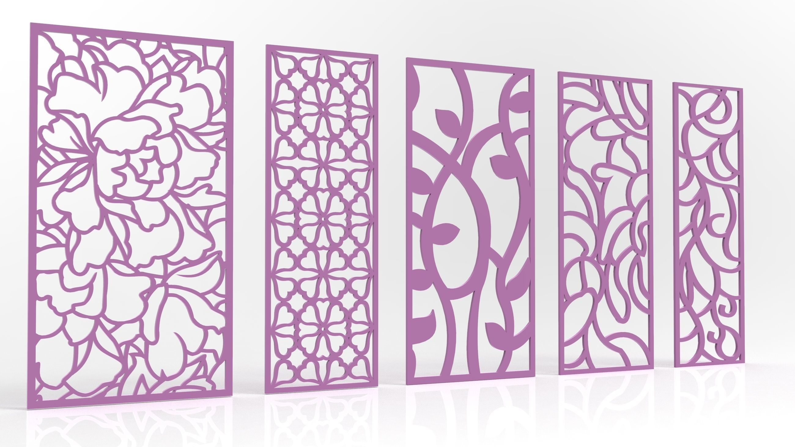 25 3D Decorative wall panels - screen SET 012 3D model_8