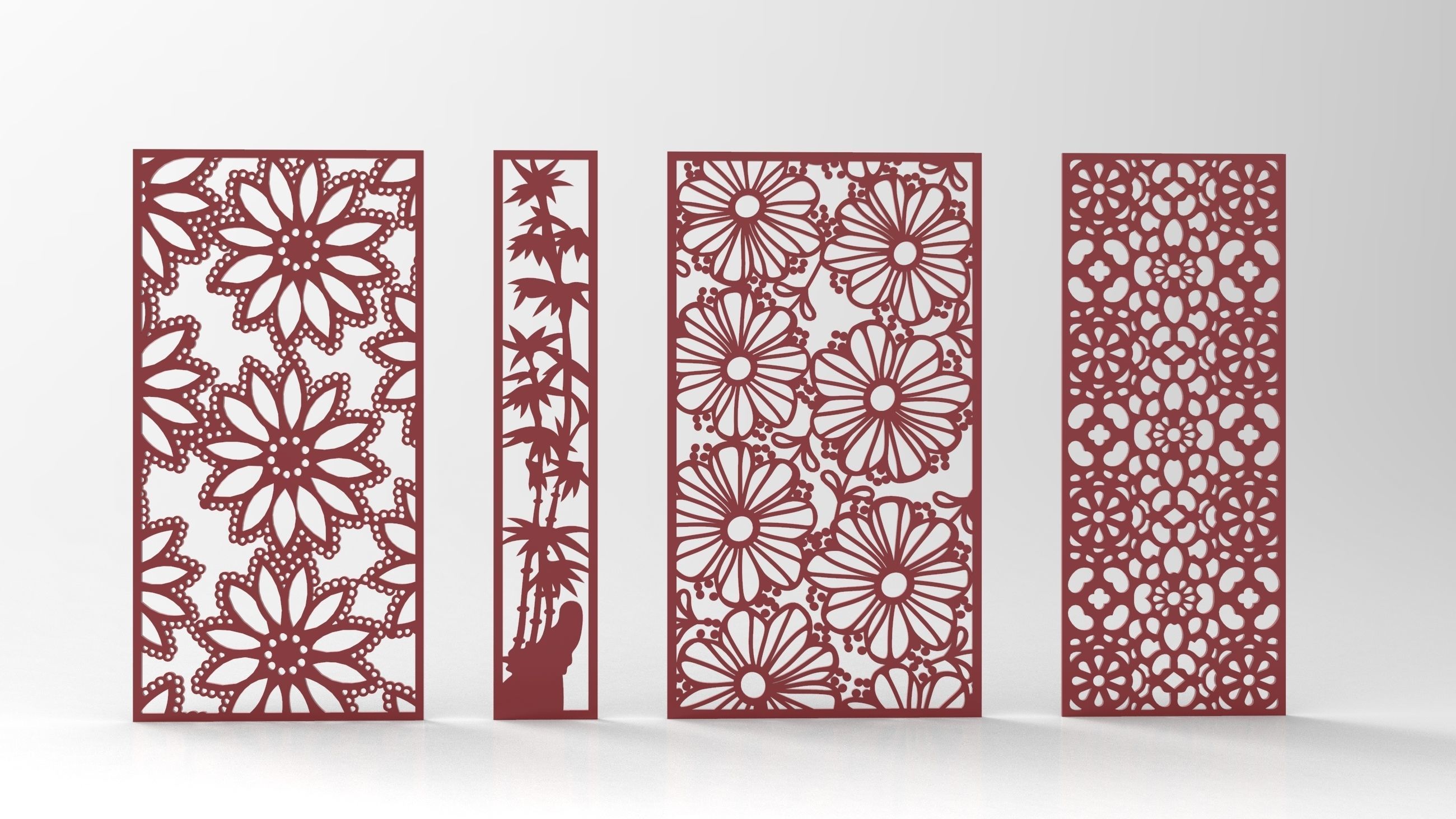 25 3D Decorative wall panels - screen SET 012 3D model_4