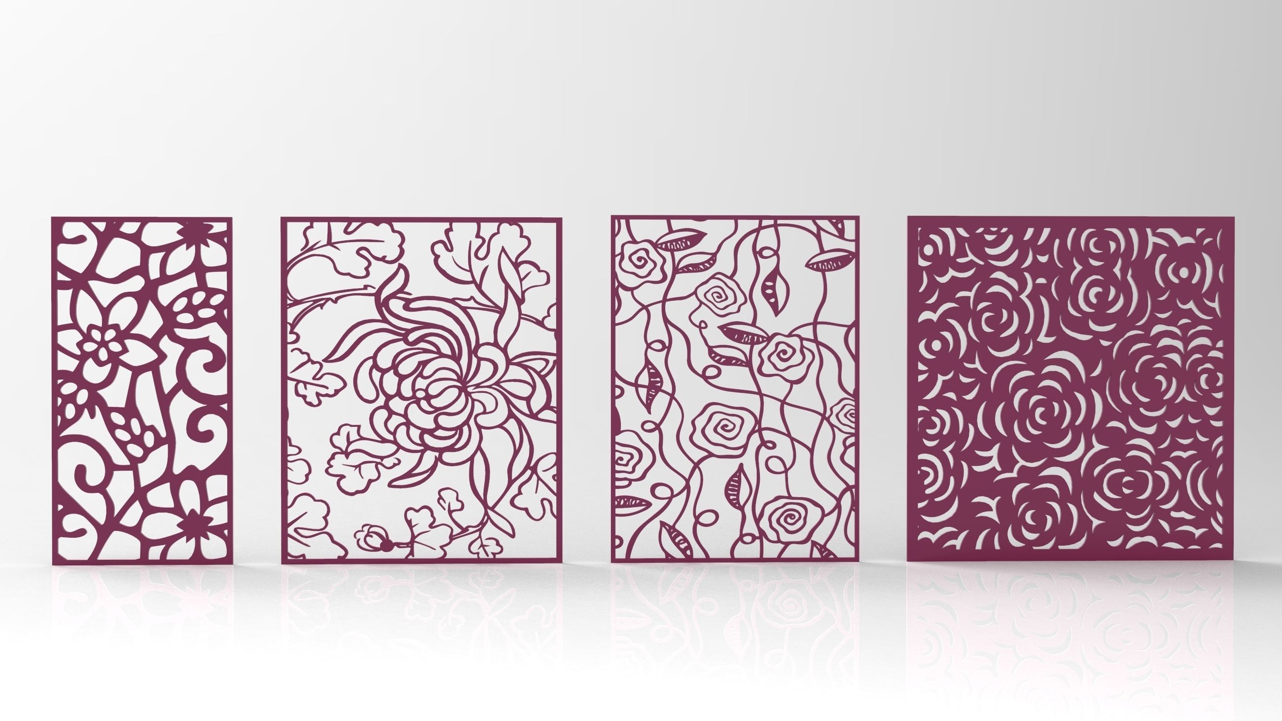 25 3D Decorative wall panels - screen SET 012 3D model_5