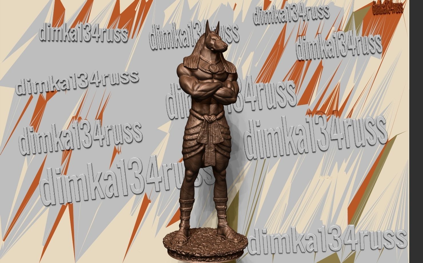 Anubis 3D print model_17