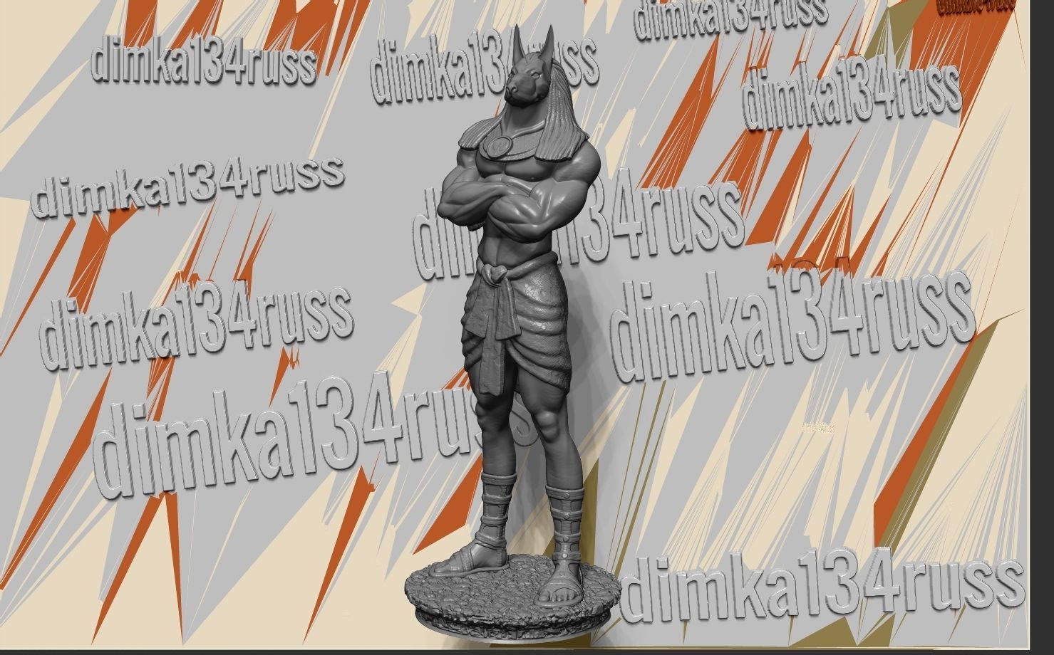 Anubis 3D print model_9