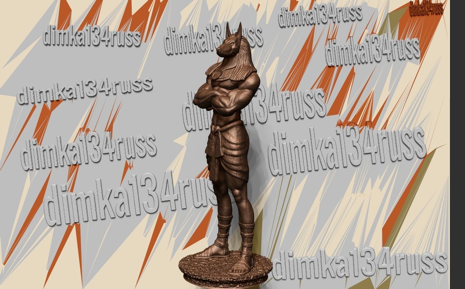 Anubis 3D print model_18