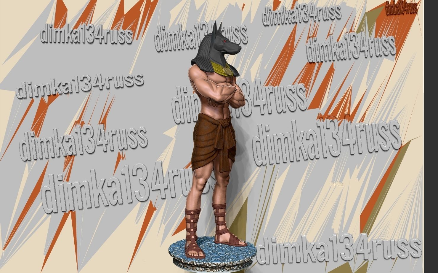 Anubis 3D print model_14