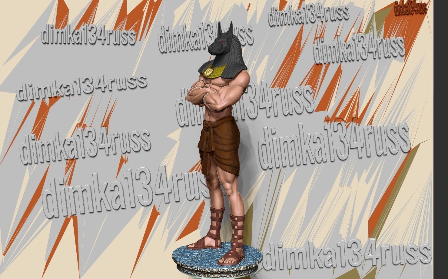 Anubis 3D print model_1
