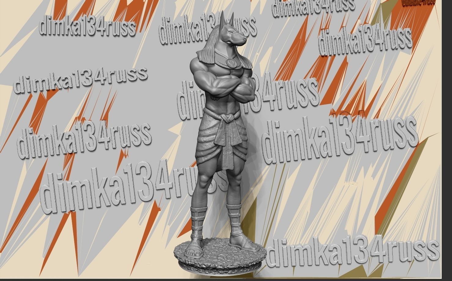 Anubis 3D print model_8