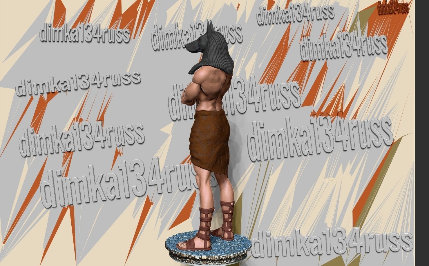 Anubis 3D print model_13