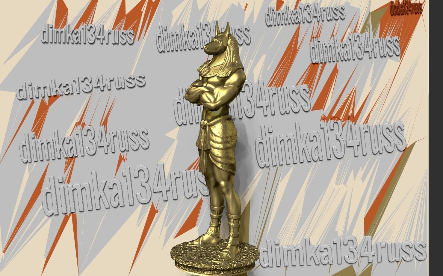 Anubis 3D print model_16