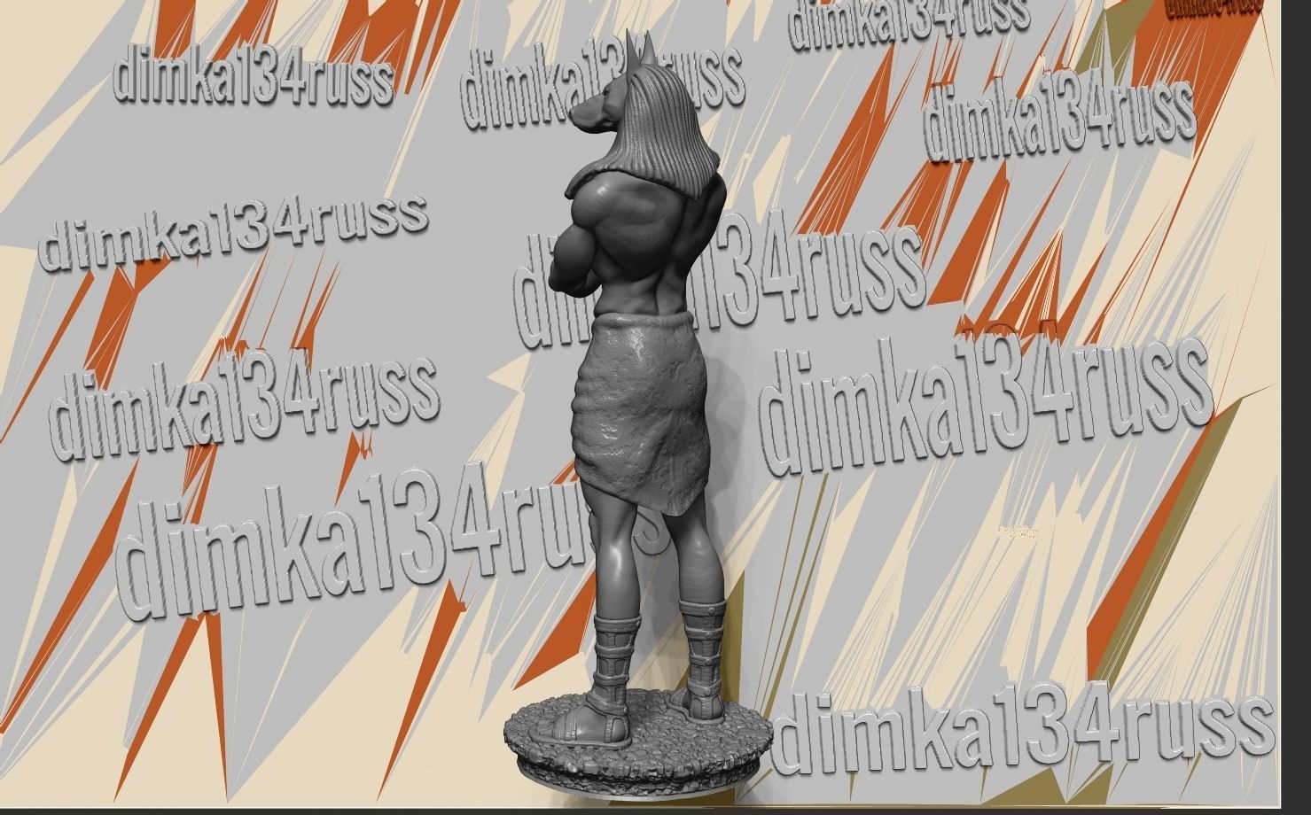 Anubis 3D print model_10