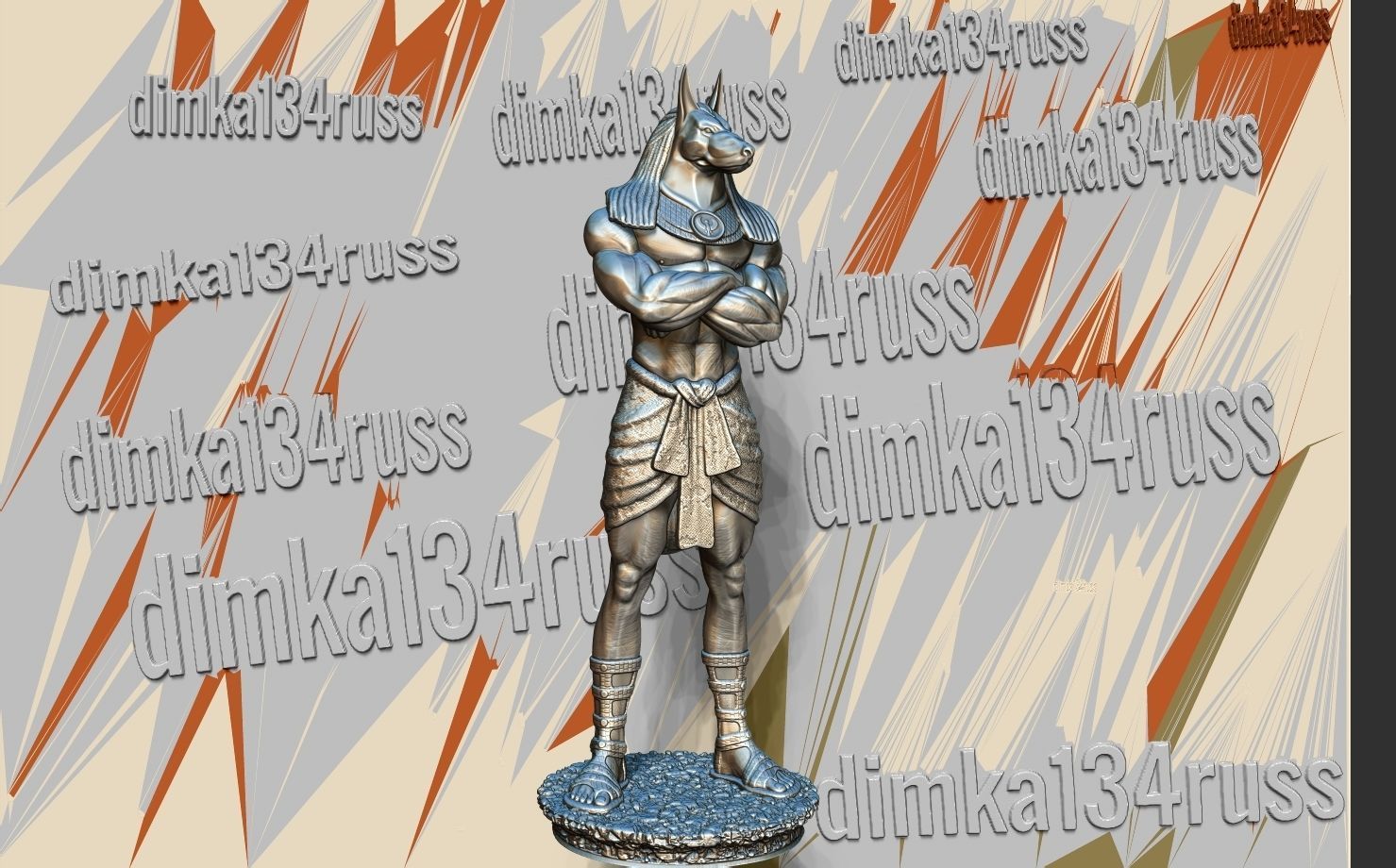 Anubis 3D print model_15