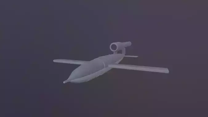 V1 Buzz bomb Low-poly 3D model