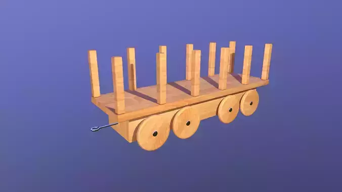 Wooden Toy Train - Carrier Wagon