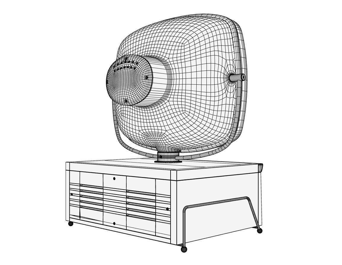 Philco Predicta Low-poly 3D model_7