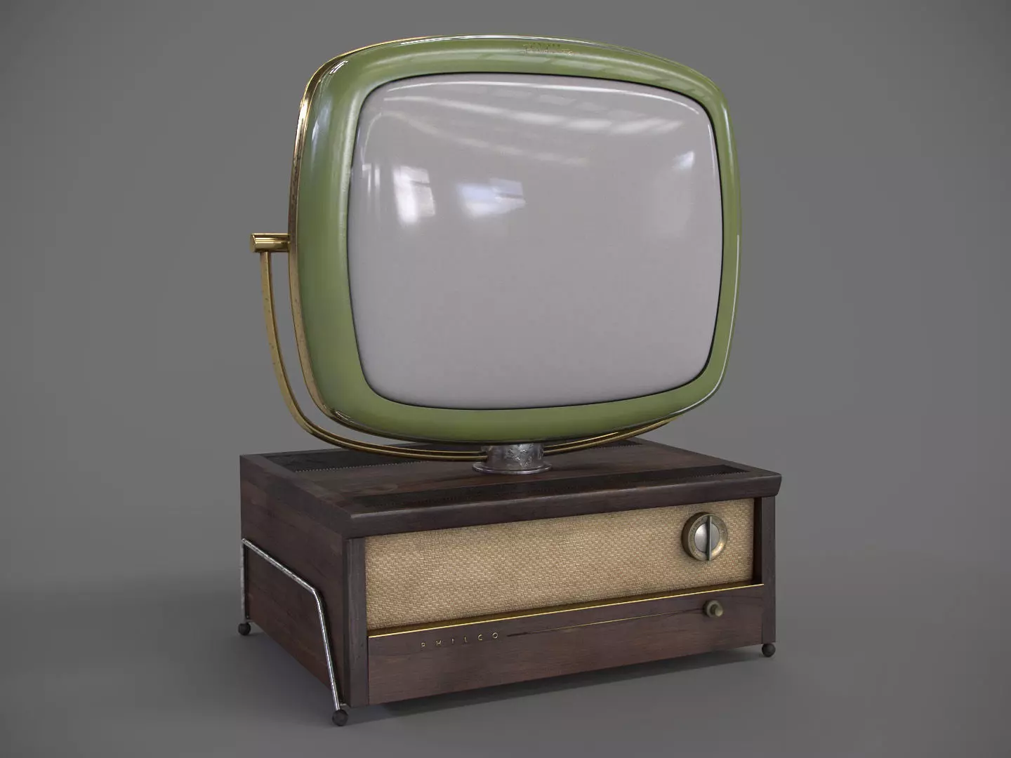Philco Predicta Low-poly 3D model_0