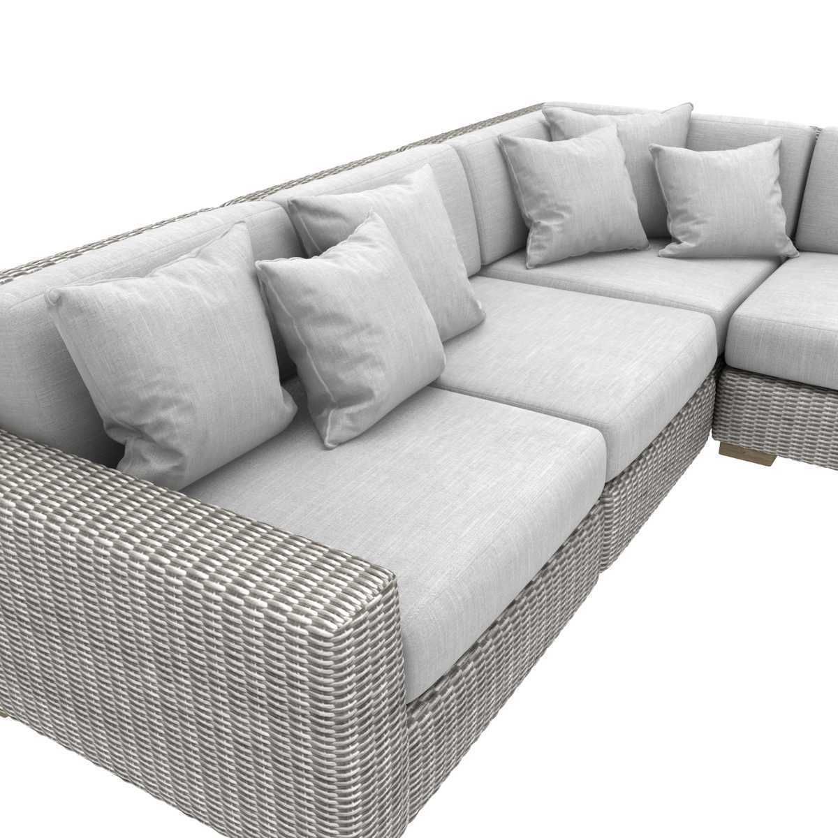 Restoration hardware BIARRITZ MODULAR L-SECTIONAL sofa 3D model_8