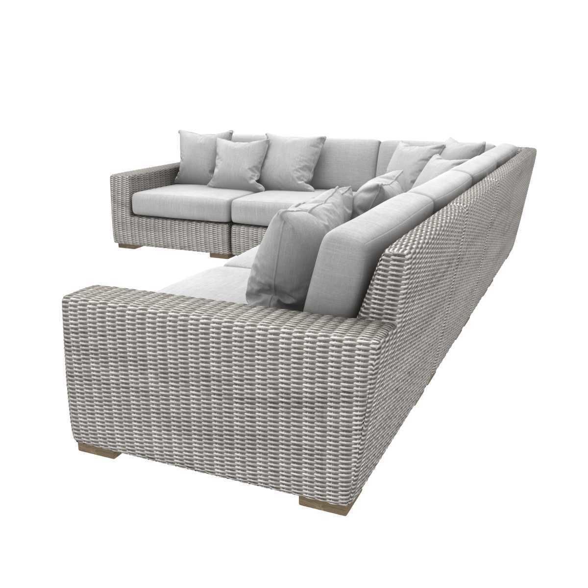 Restoration hardware BIARRITZ MODULAR L-SECTIONAL sofa 3D model_3