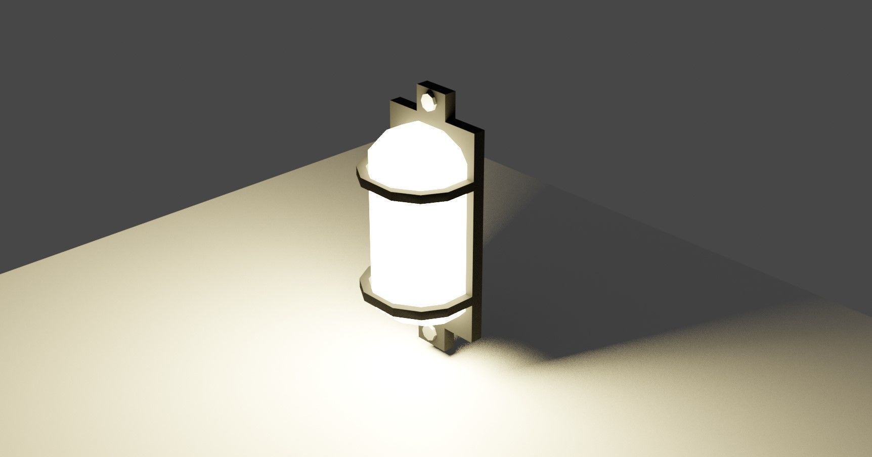 Wall Light - Tunnel - Lamp - Luz de Parede Low-poly 3D model_3