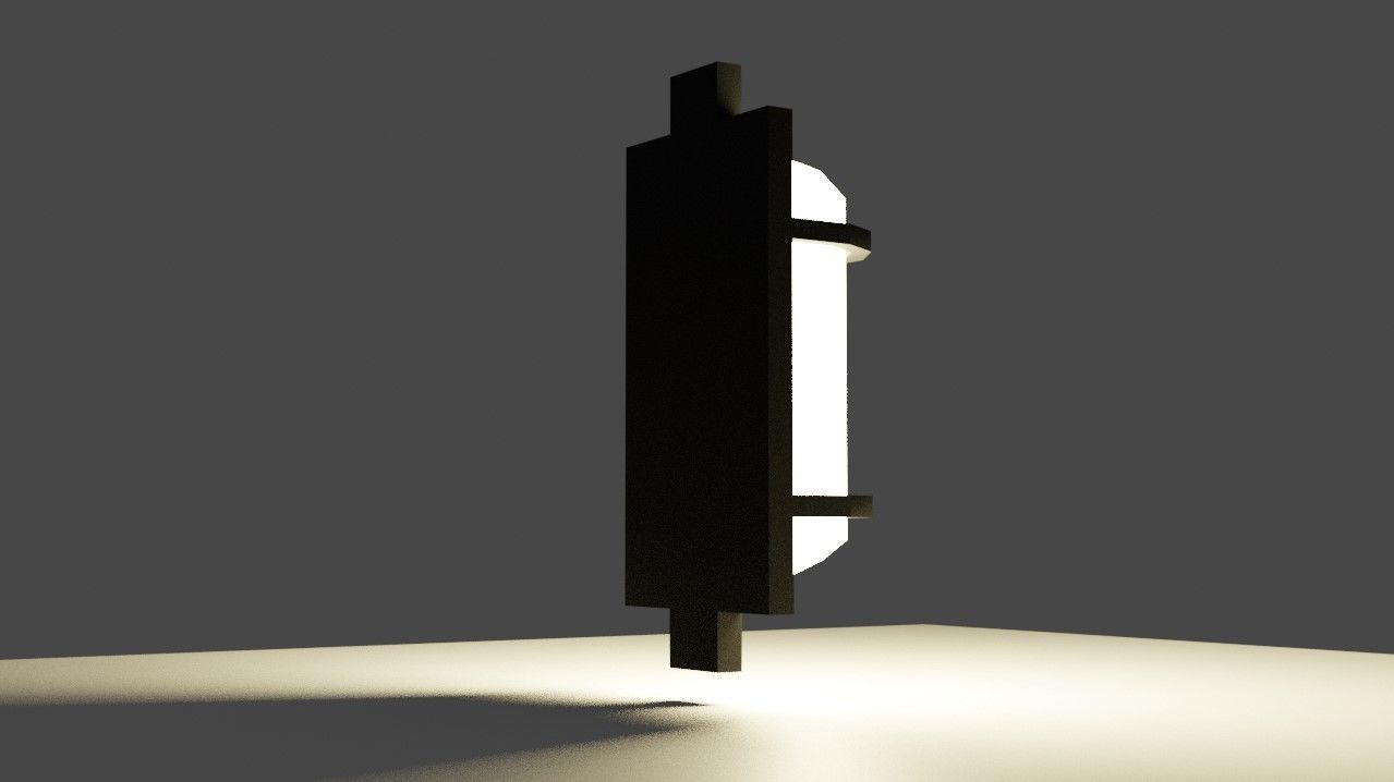 Wall Light - Tunnel - Lamp - Luz de Parede Low-poly 3D model_4