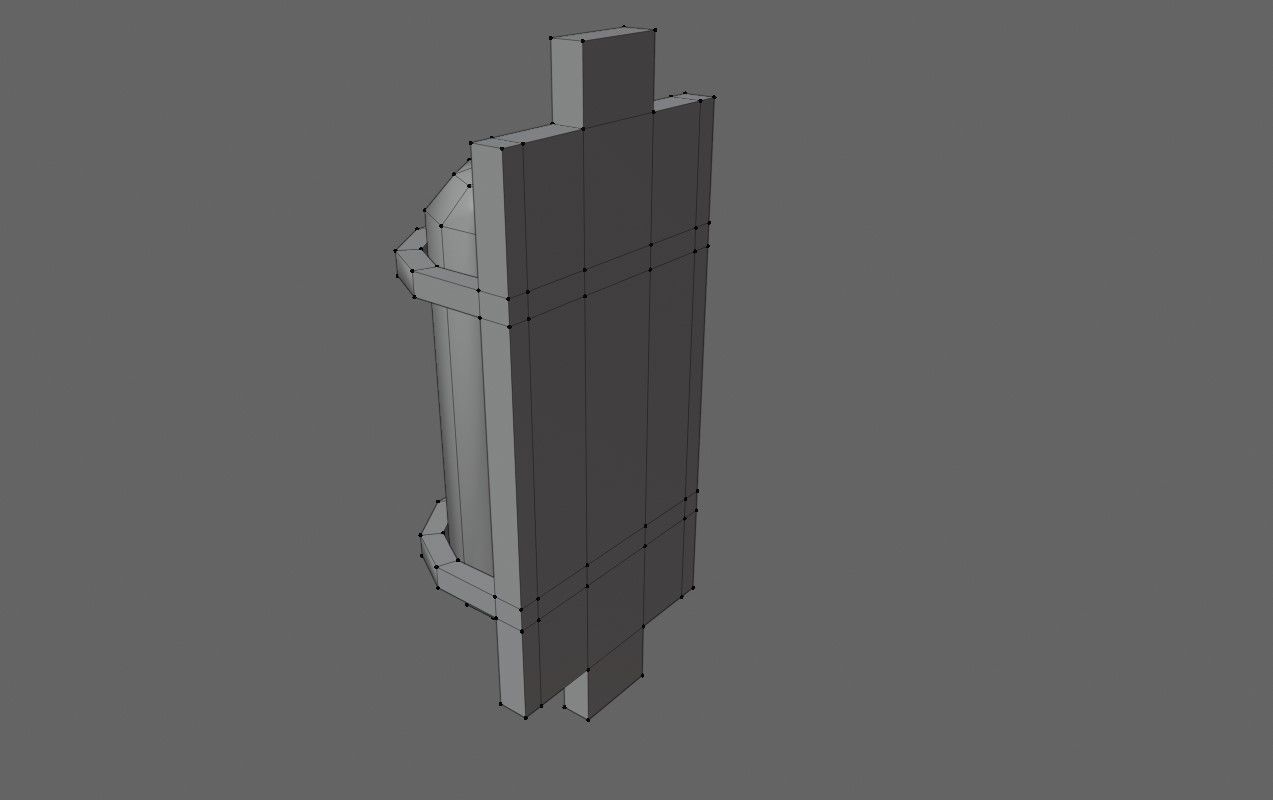 Wall Light - Tunnel - Lamp - Luz de Parede Low-poly 3D model_15