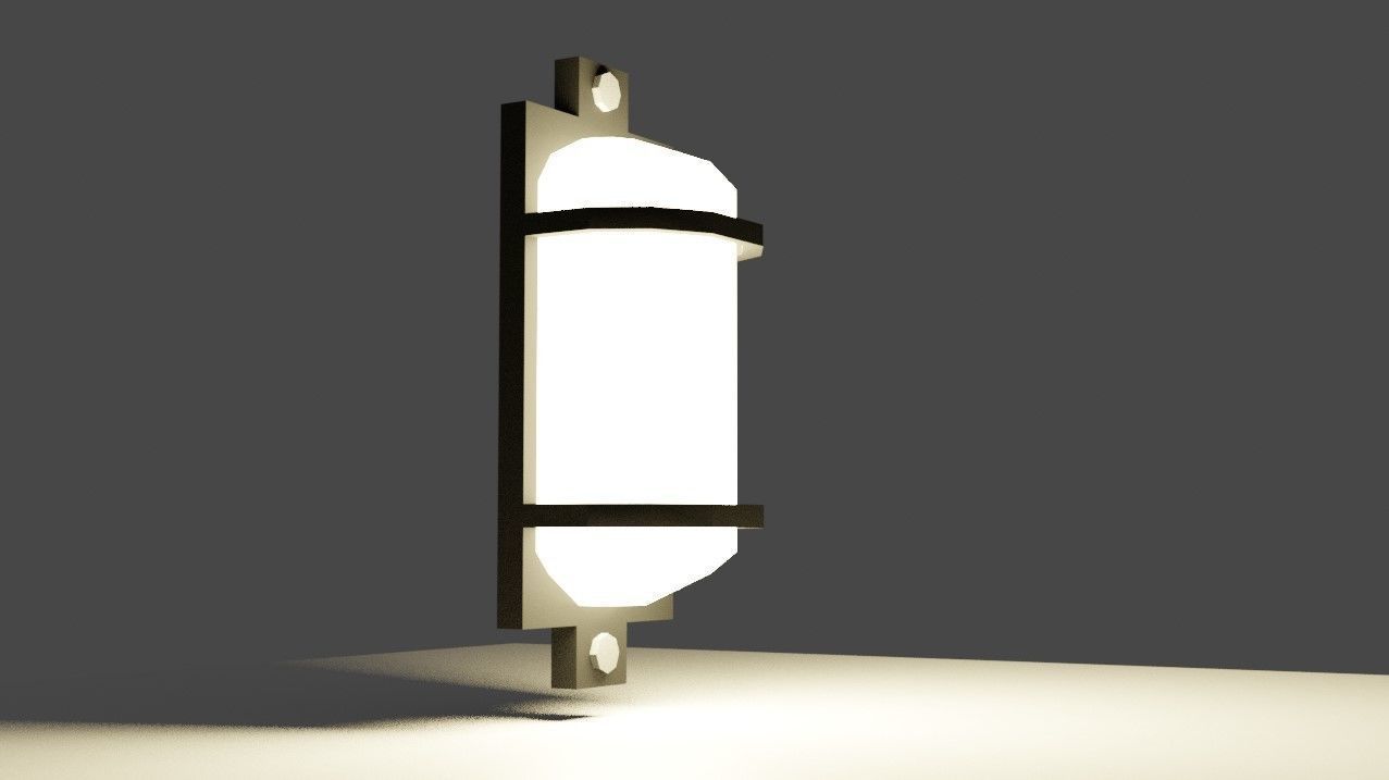 Wall Light - Tunnel - Lamp - Luz de Parede Low-poly 3D model_2