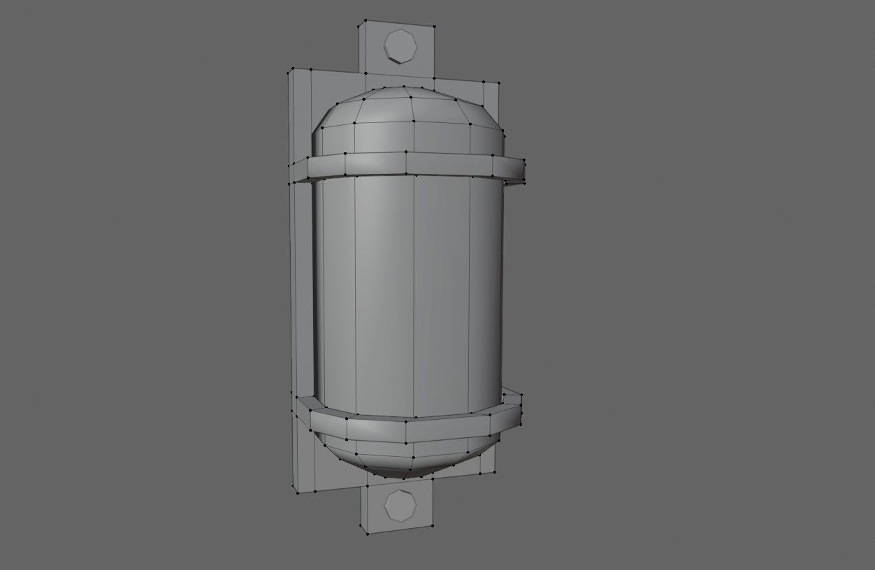 Wall Light - Tunnel - Lamp - Luz de Parede Low-poly 3D model_13