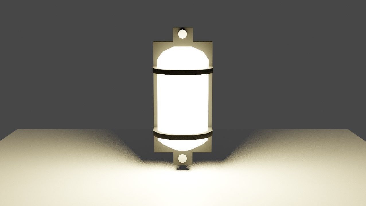 Wall Light - Tunnel - Lamp - Luz de Parede Low-poly 3D model_1