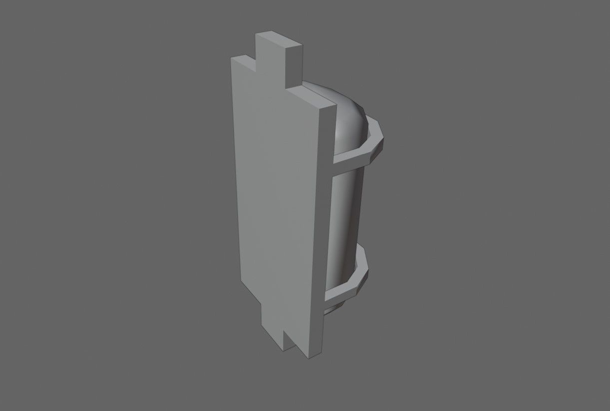 Wall Light - Tunnel - Lamp - Luz de Parede Low-poly 3D model_12