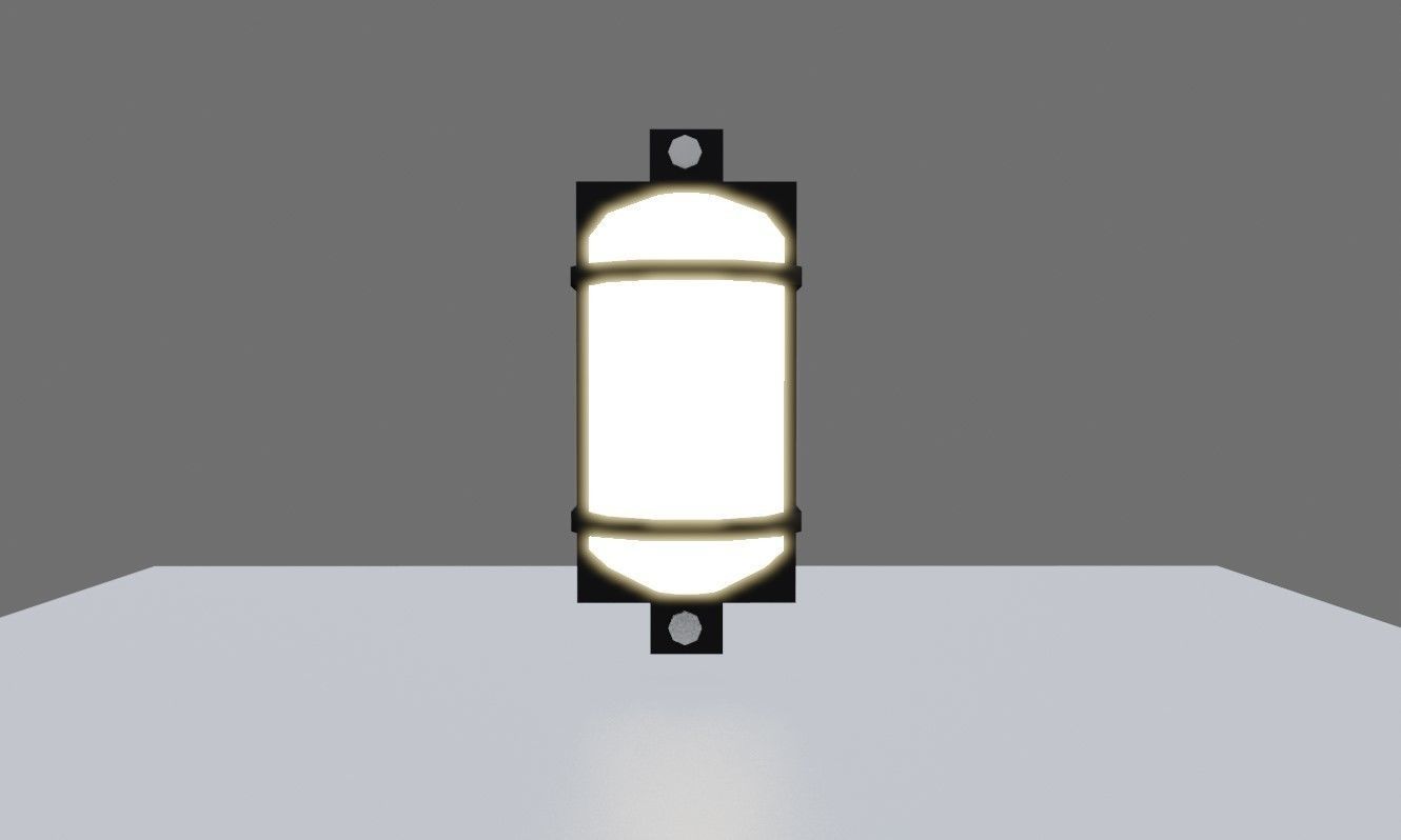 Wall Light - Tunnel - Lamp - Luz de Parede Low-poly 3D model_6