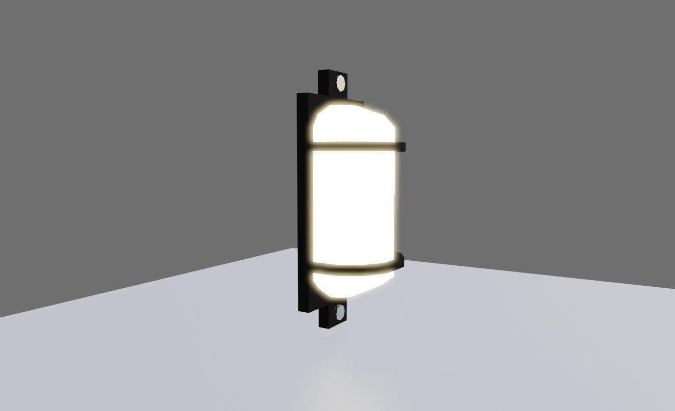 Wall Light - Tunnel - Lamp - Luz de Parede Low-poly 3D model_5