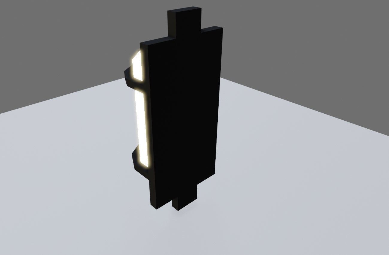 Wall Light - Tunnel - Lamp - Luz de Parede Low-poly 3D model_9