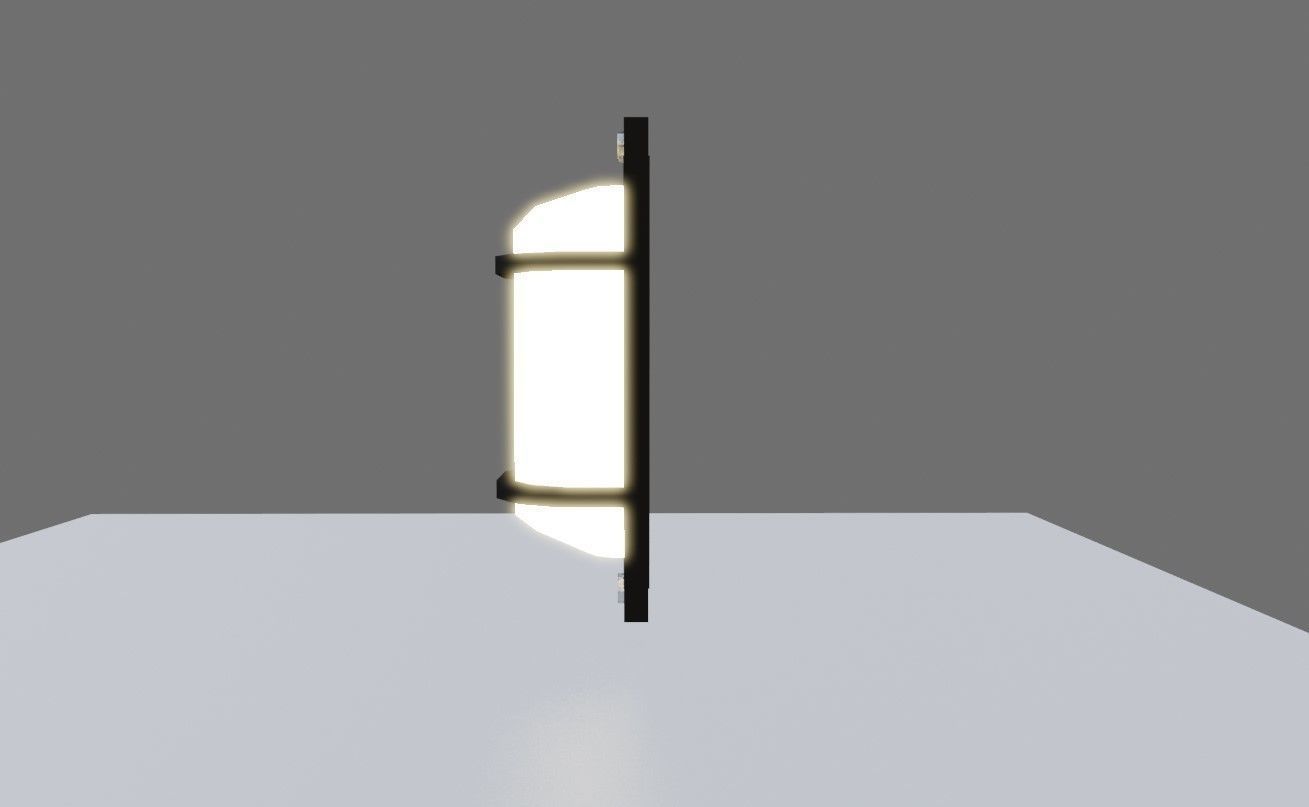 Wall Light - Tunnel - Lamp - Luz de Parede Low-poly 3D model_7