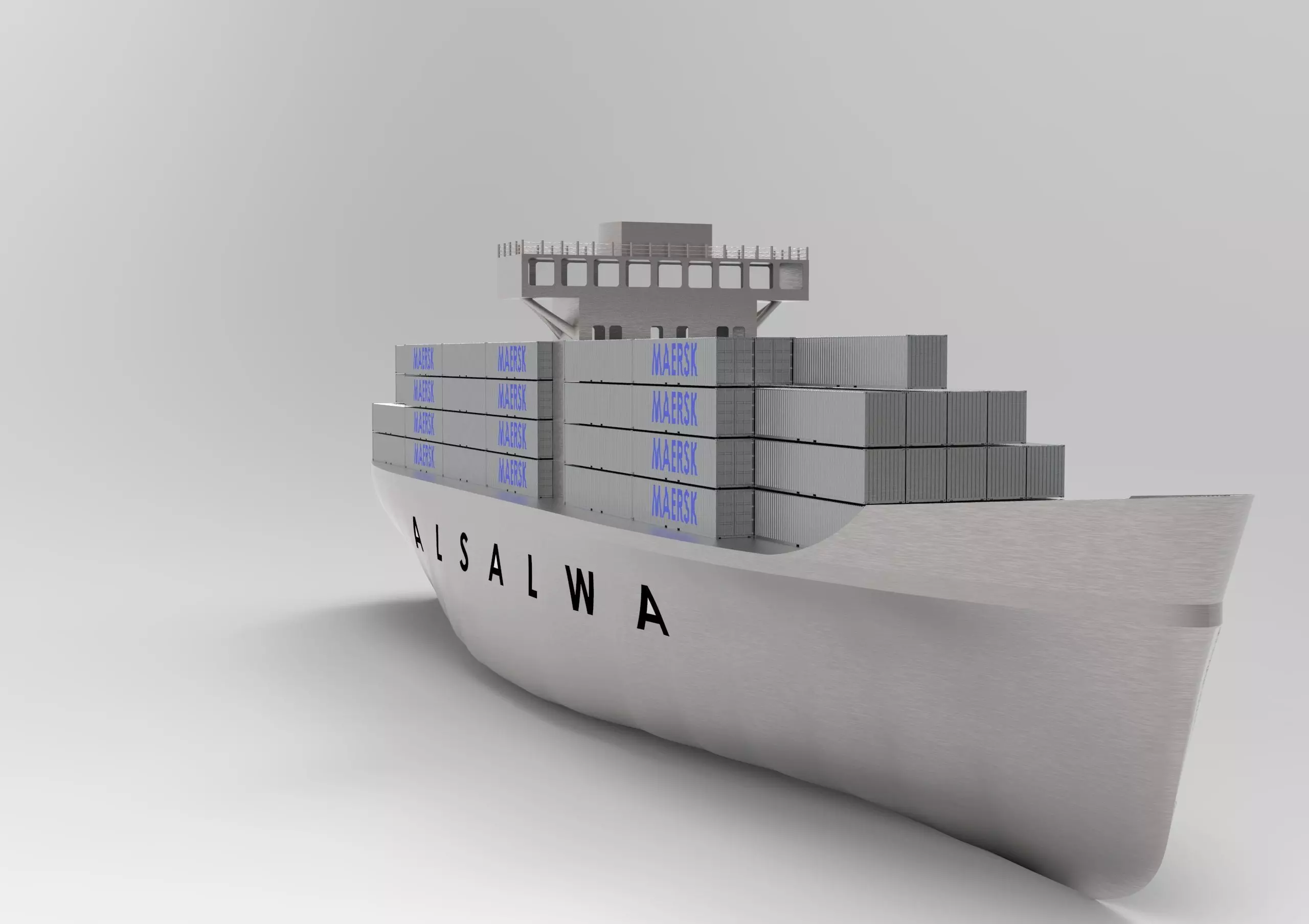 Container ship Free 3D model