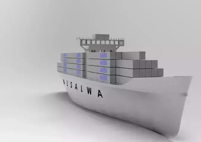 Container ship  Free 3D model