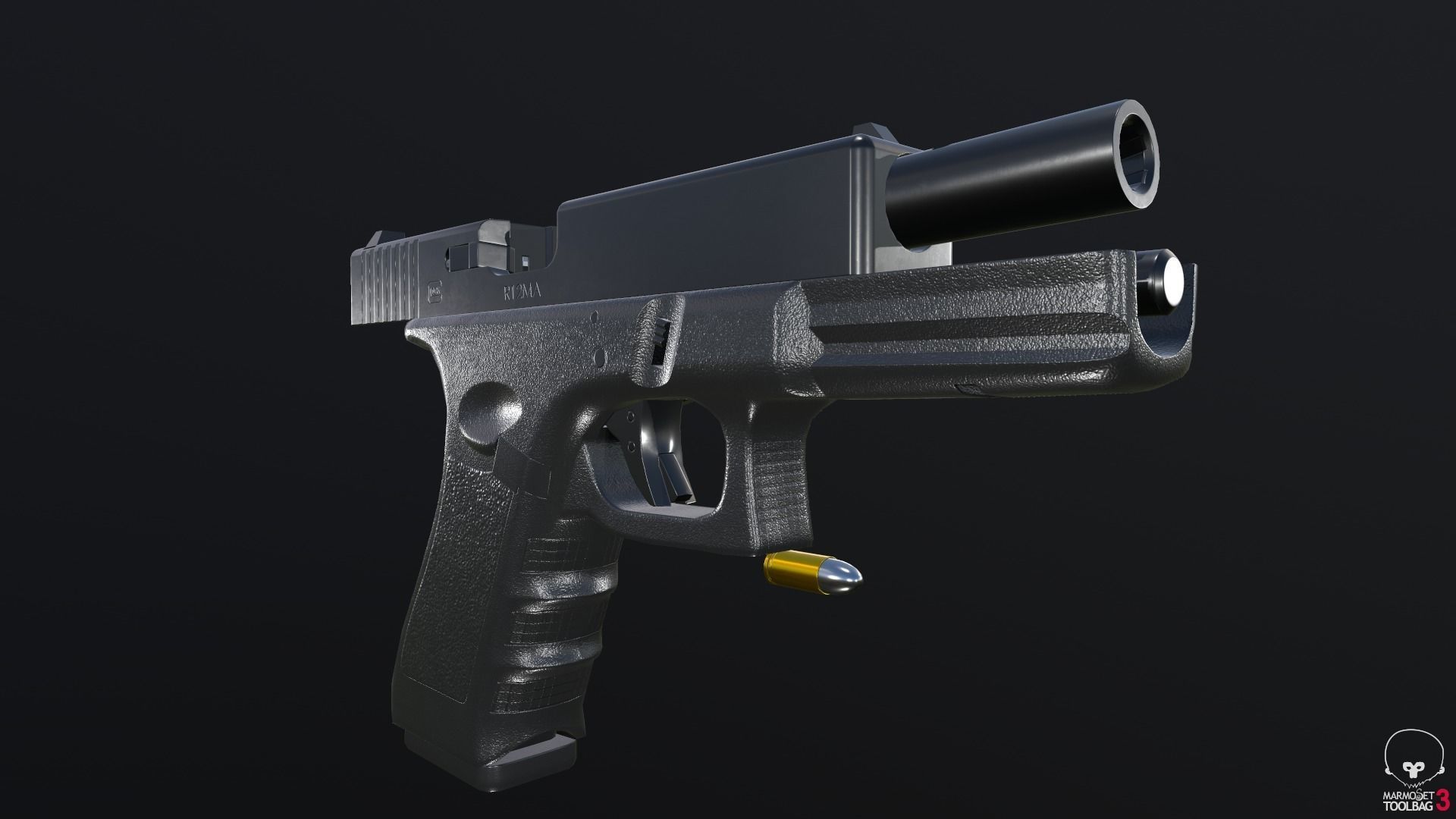 Glock 18C Low-poly 3D model_33
