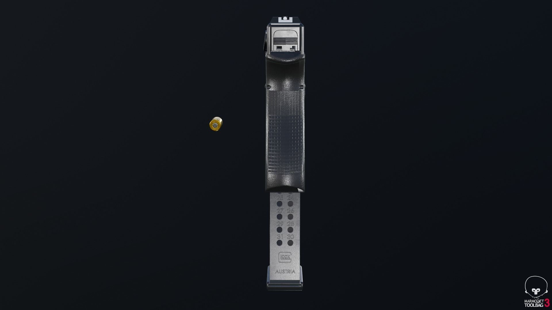 Glock 18C Low-poly 3D model_19